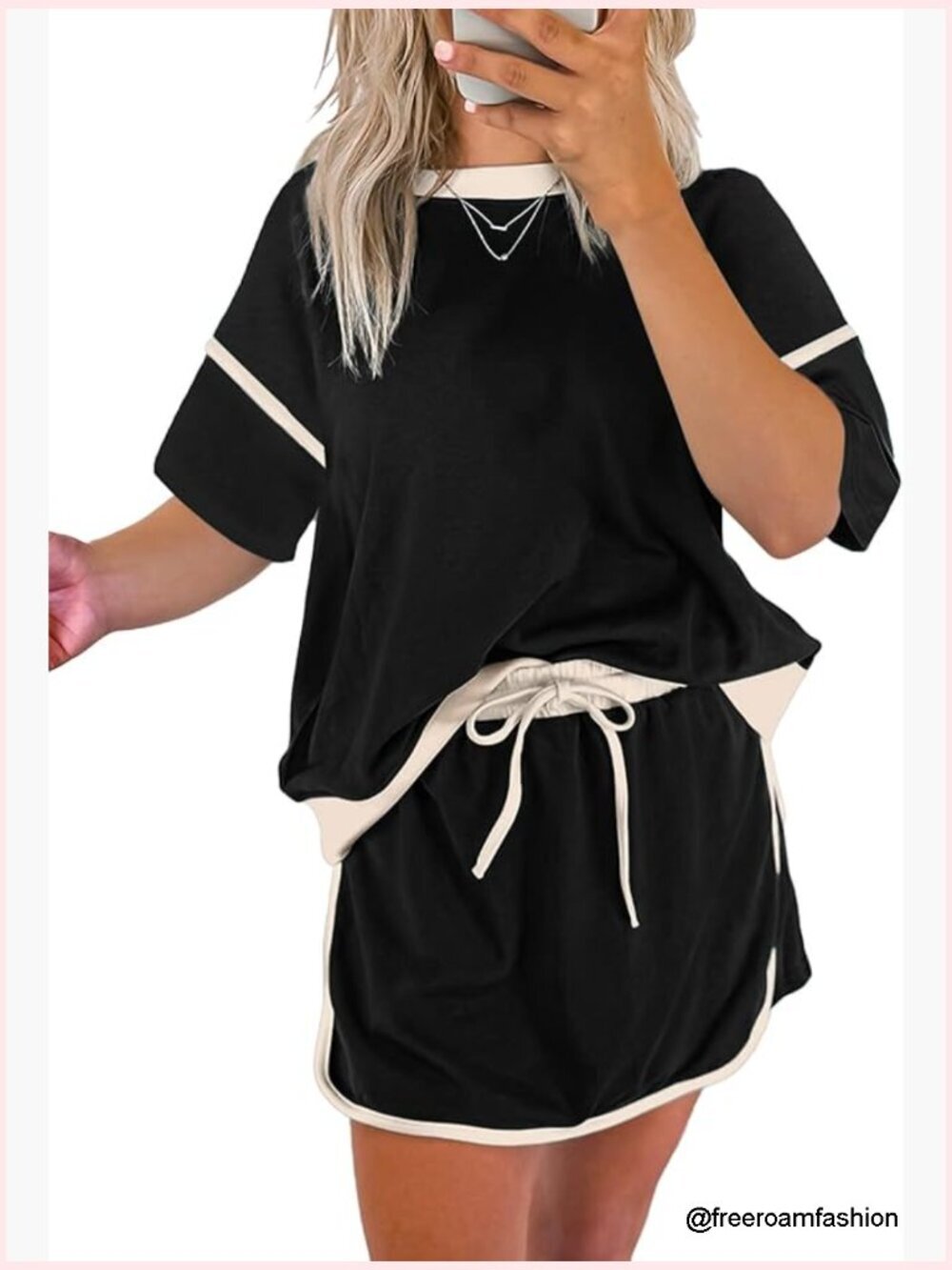 2 Piece Skirt Sets Summer Short Sleeve Top Matching Mini Skirt Lounge Outfits
